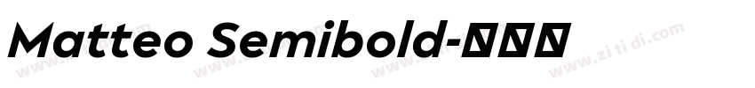 Matteo Semibold字体转换